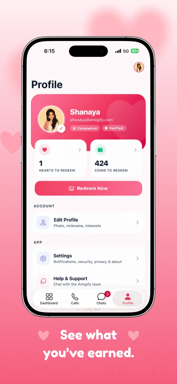 Amigify app screen 4